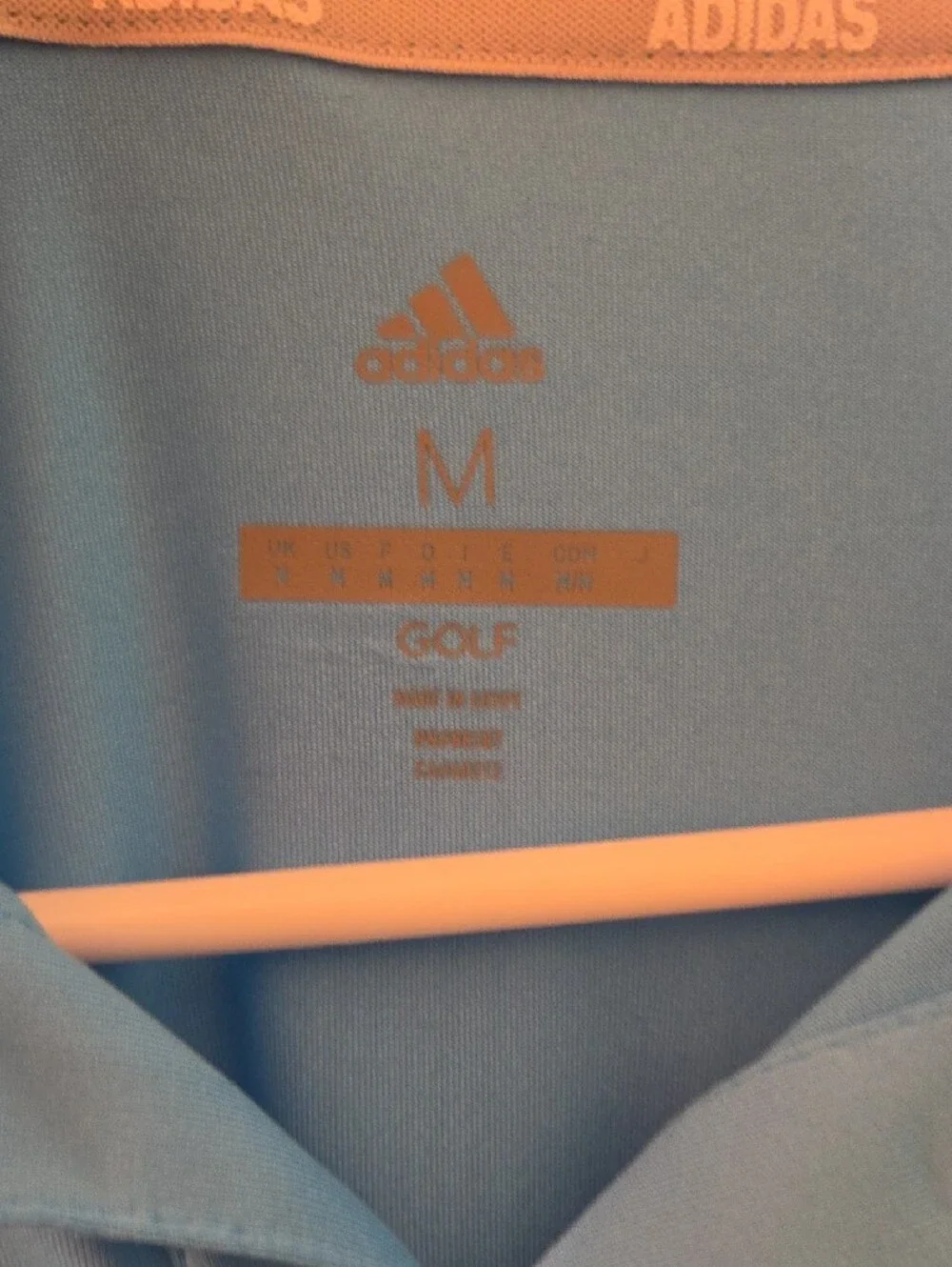 adidas Light Blue UPF 50 Men’s Golf Polo Shirt - NWT